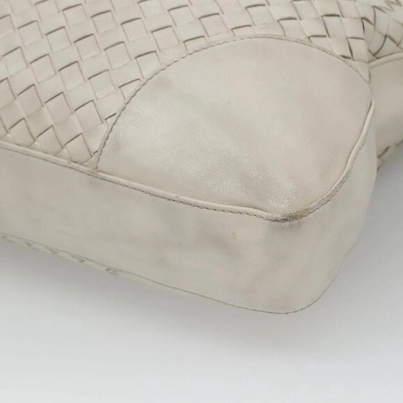BOTTEGA VENETA INTRECCIATO Tote Bag Leather White Auth bs25990 - Picture 4 of 16